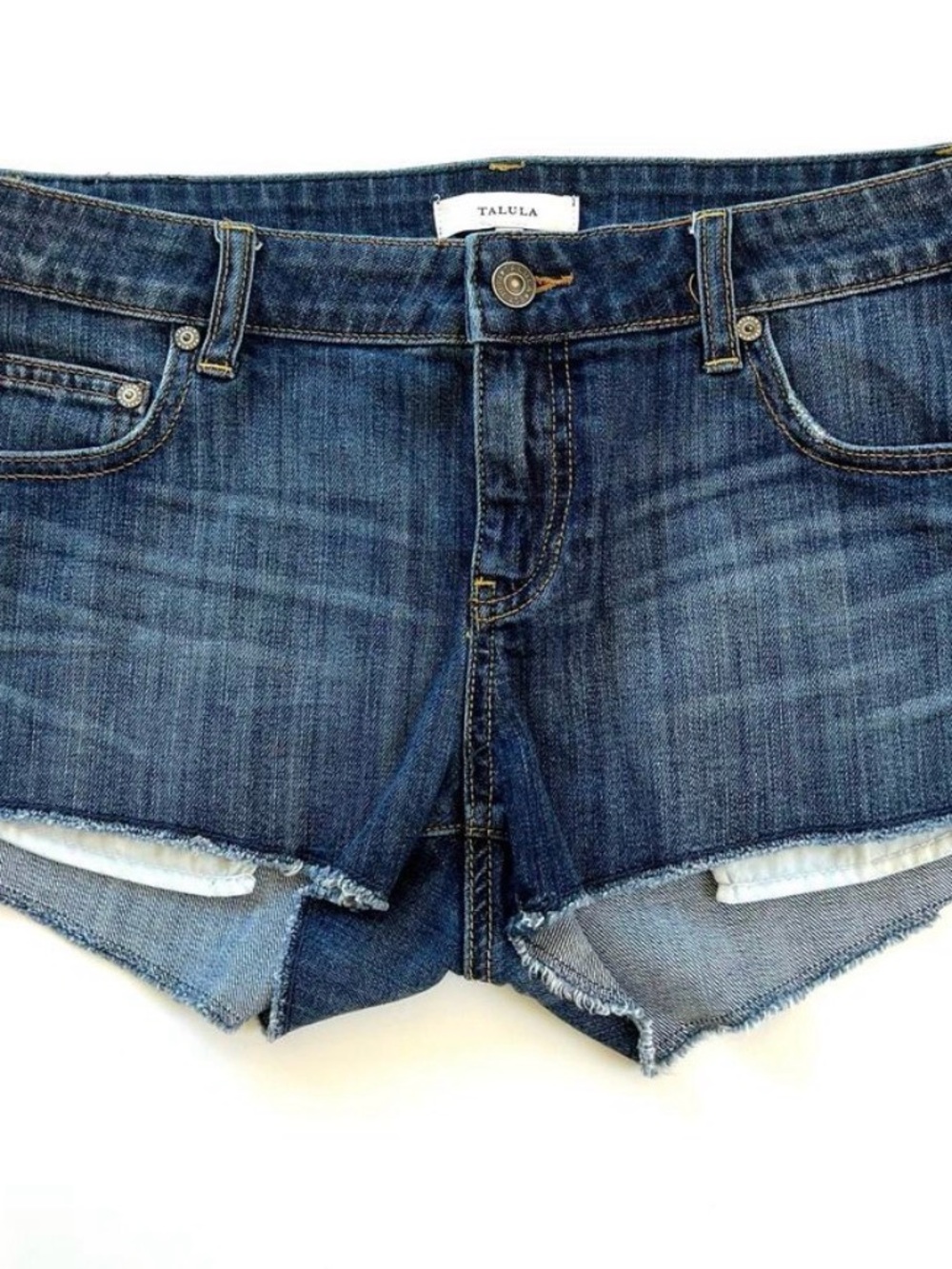 Aritzia Talula Dark Blue Denim Jean Shorts